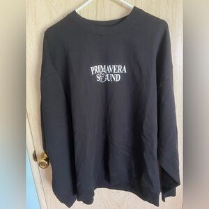 PRIMAVERA SOUND Classic Black Graphic Sweatshirt Sz Large NWOT